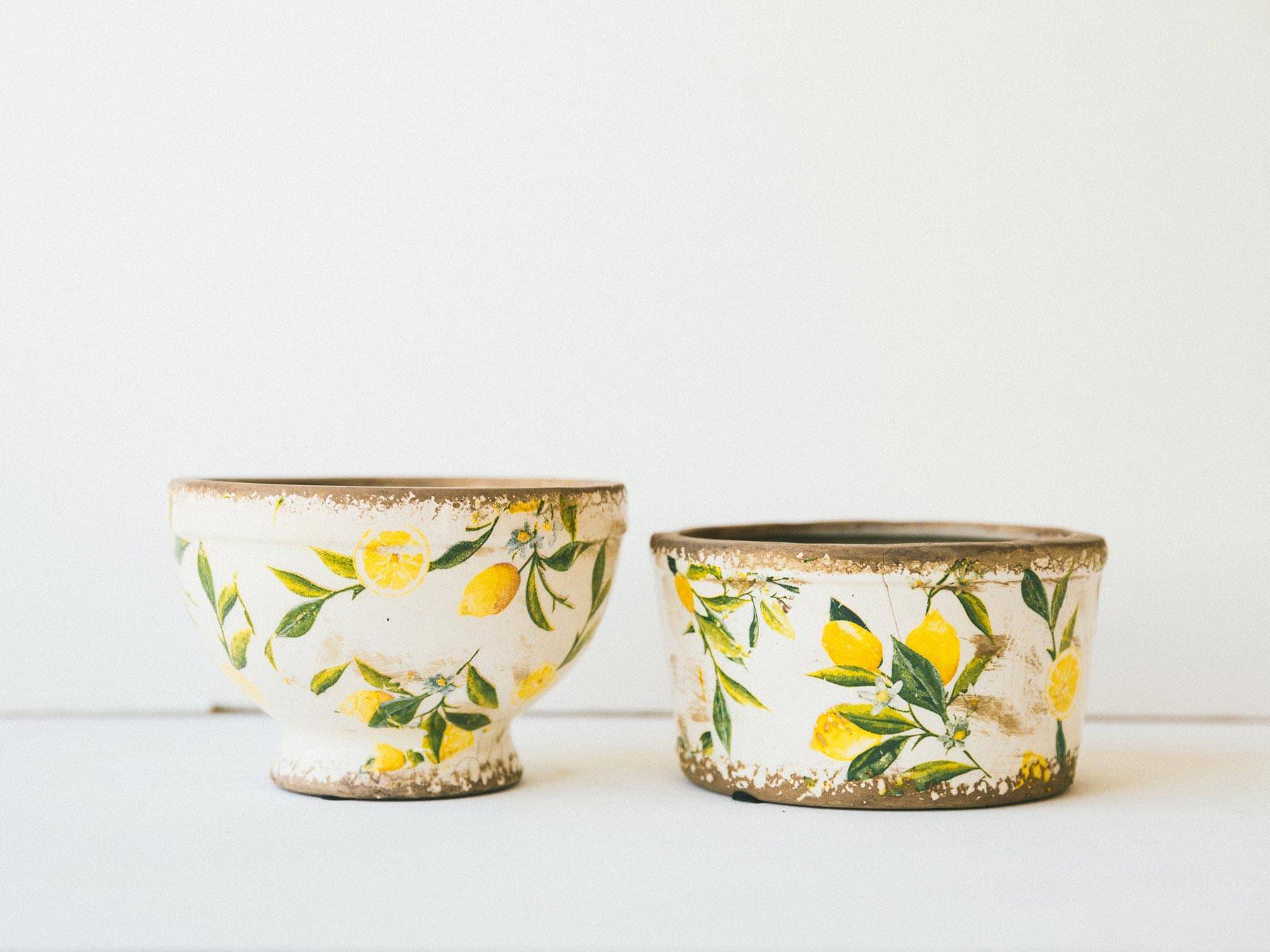 フランス製　プロバンスのビンテージの女性作家の素敵なオリーブ柄の小鉢2個セット！