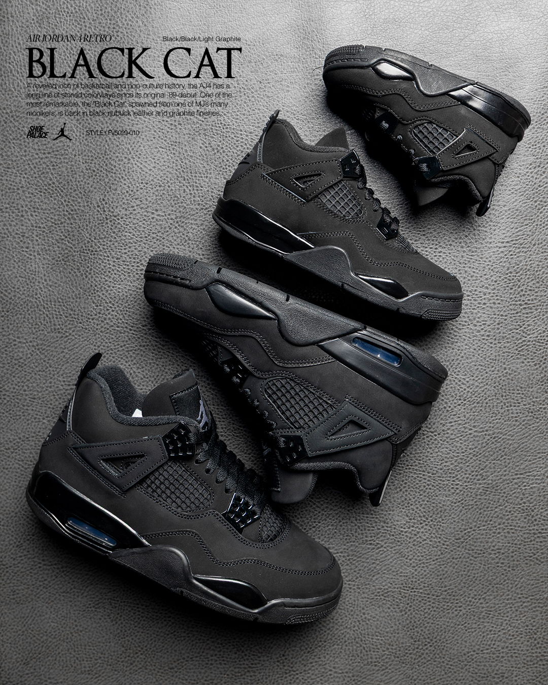 Air Jordan 4 Retro 'Black Cat' – Shoe Palace