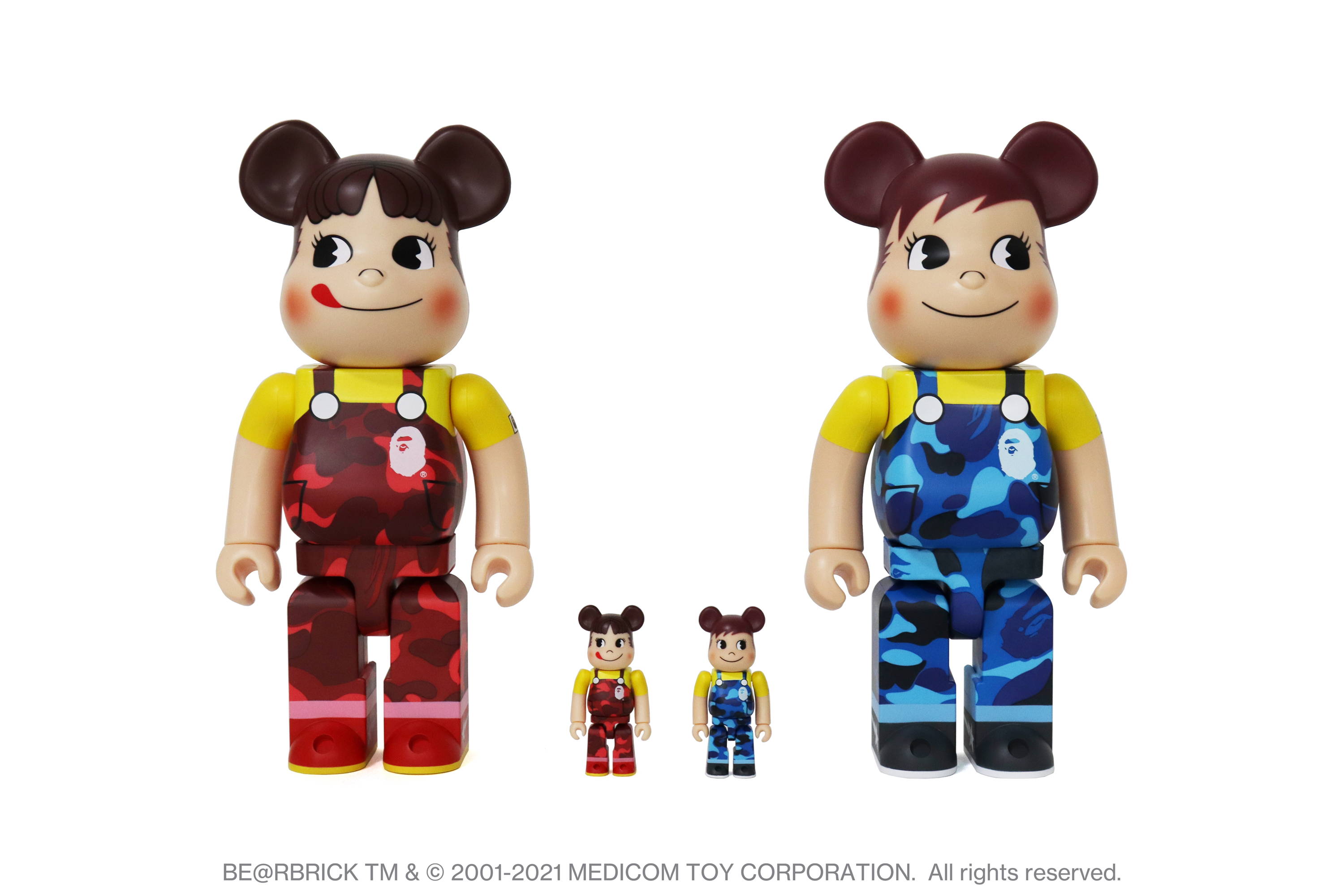 BAPE® × FUJIYA ペコちゃん＆ポコちゃん × BE@RBRICK | bape.com