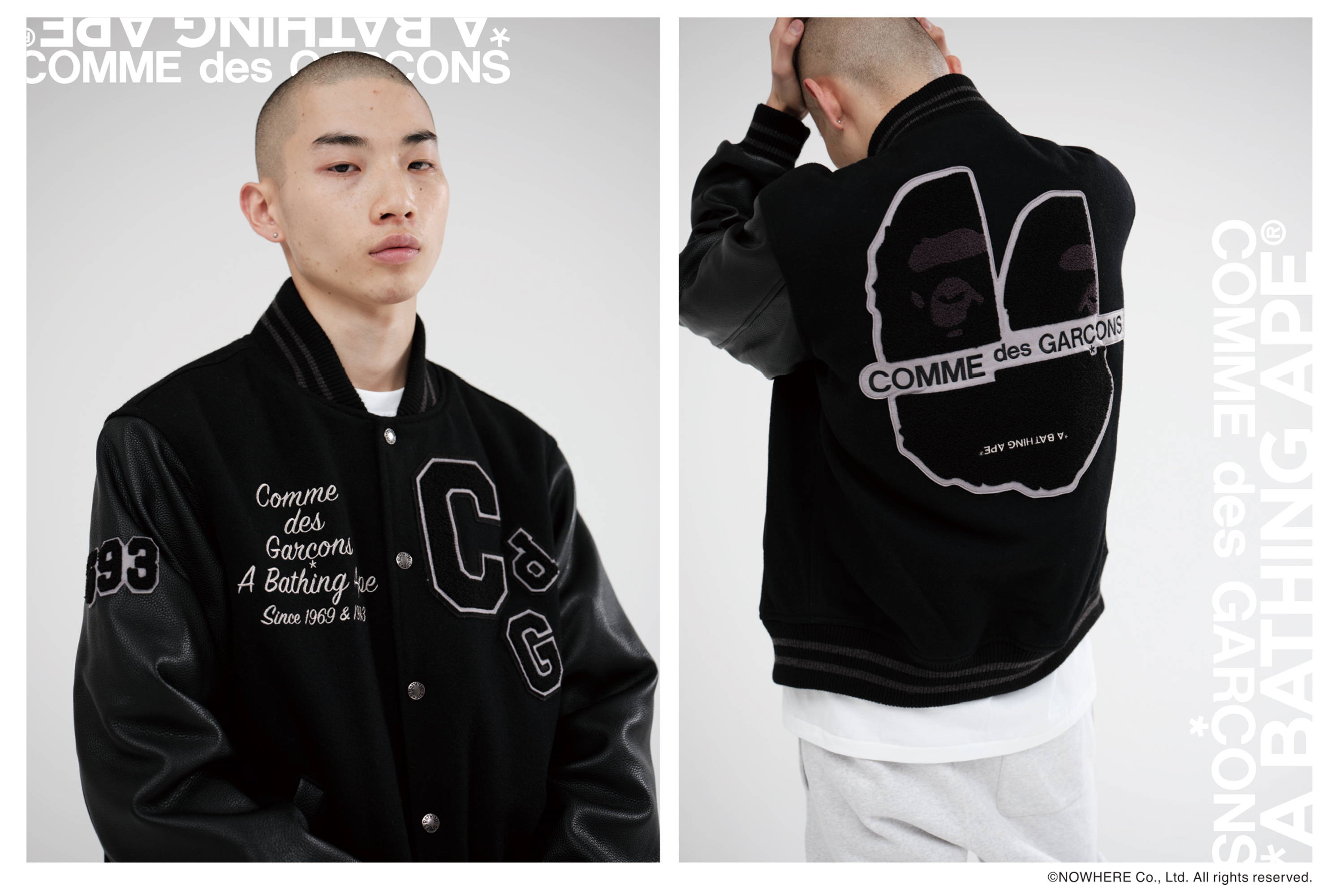 A BATHING APE®︎ × COMME des GARÇONS “VARSITY JACKET” | bape.com