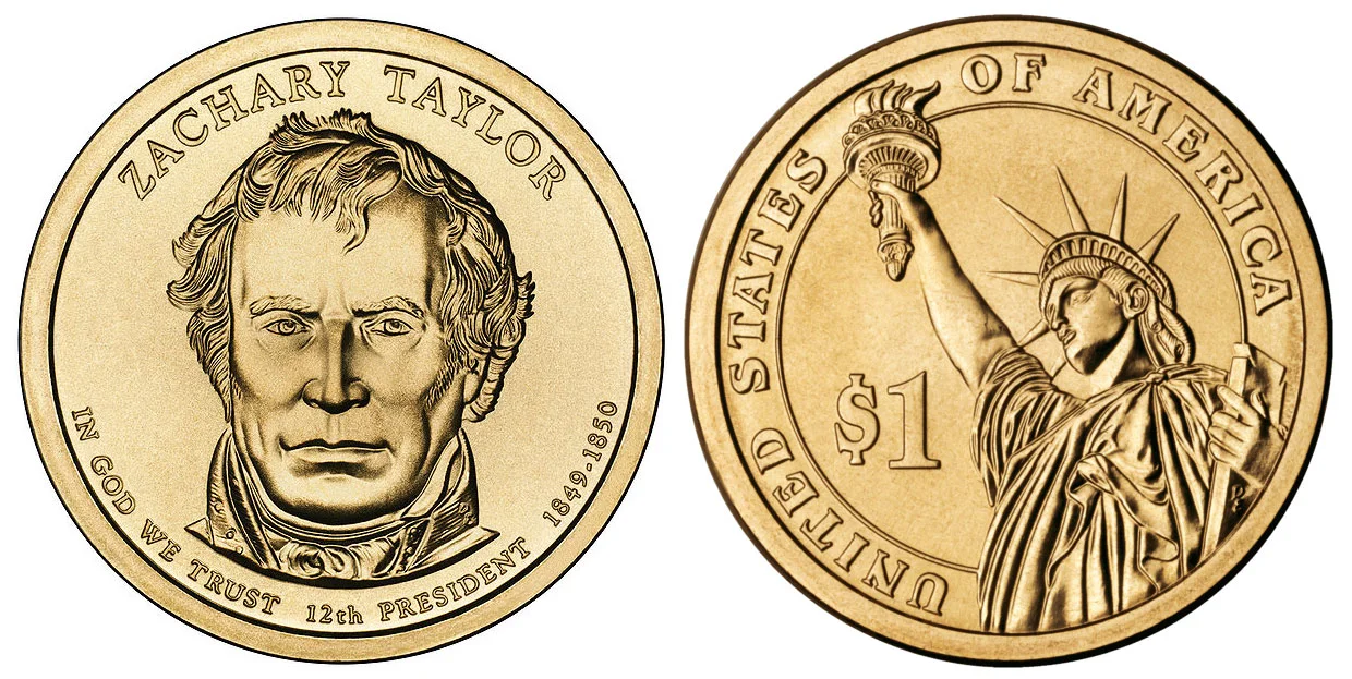 2009 P Presidential Dollar Zachary Taylor Golden Dollar Coin Value