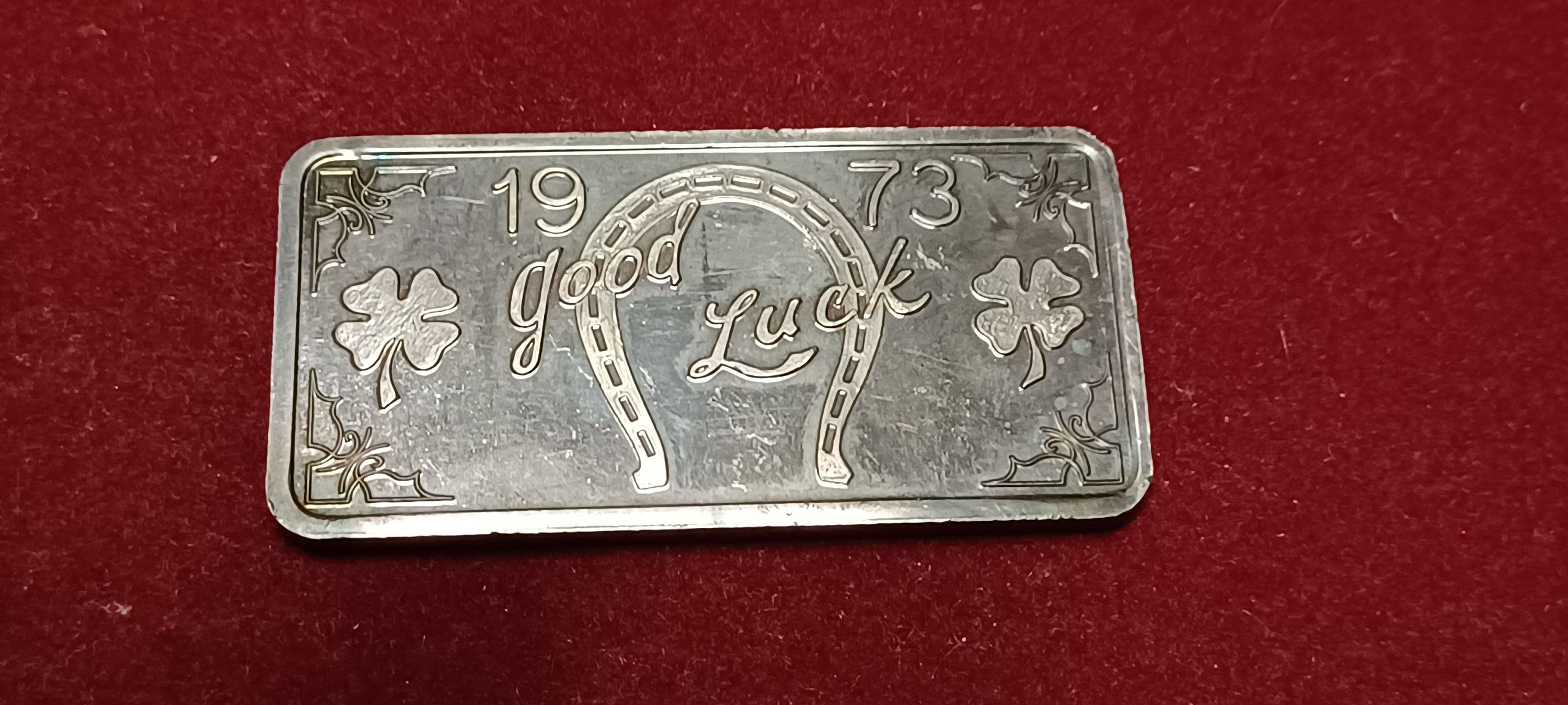 1973 Great Lakes Mint Good Luck 1 oz 999 silver - For Sale, Buy