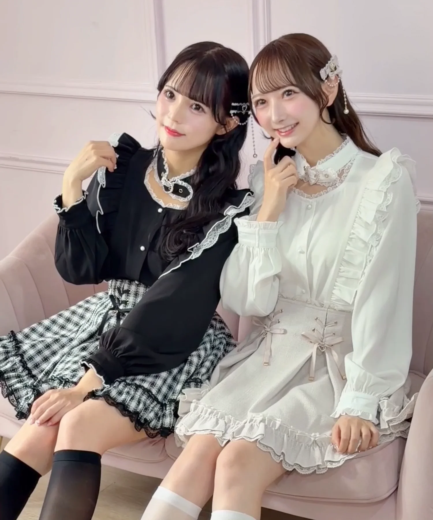 ピンクのみ受注生産》ハートバックルラッフルフリルブラウス | Rlab store