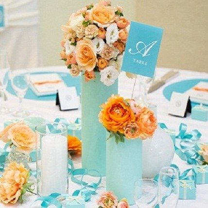 テーブルコーディネート ティファニーブルー」のアイデア 11 件 | 結婚
