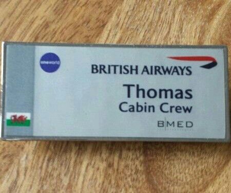 British Airways Cabin Crew Name Badge