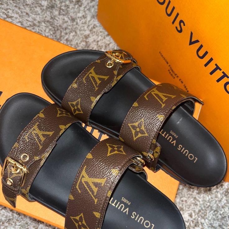 Louis Vuitton Shoes | Louis Vuitton Sandals | Color: Brown | Size: 37