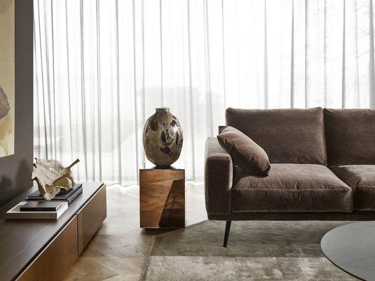 BoConcept Block mirror table, brown glass/ash