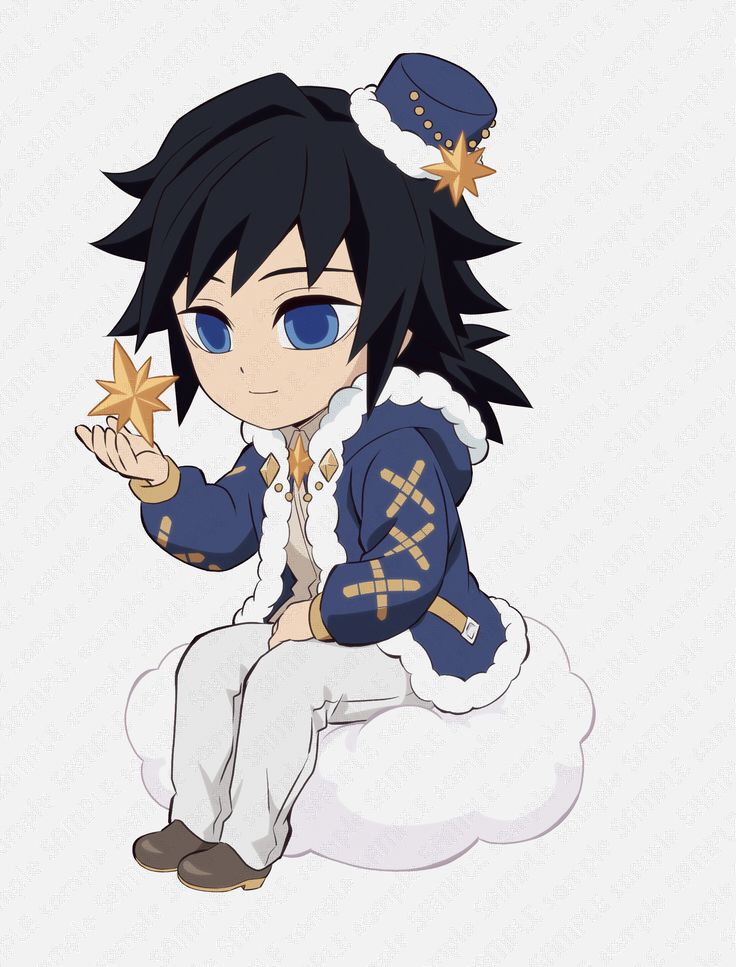 アニメ「鬼滅の刃」冨岡義勇 クリスマス2024 描き下ろしみにきゃらイラスト