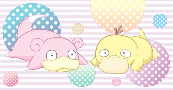 ポケモン ヤドン×コダック - ふぅあのイラスト - pixiv