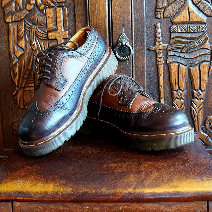 Vintage Dr Martens Wing Tips 1980s Doc Martens Brogues UK 5 US 7