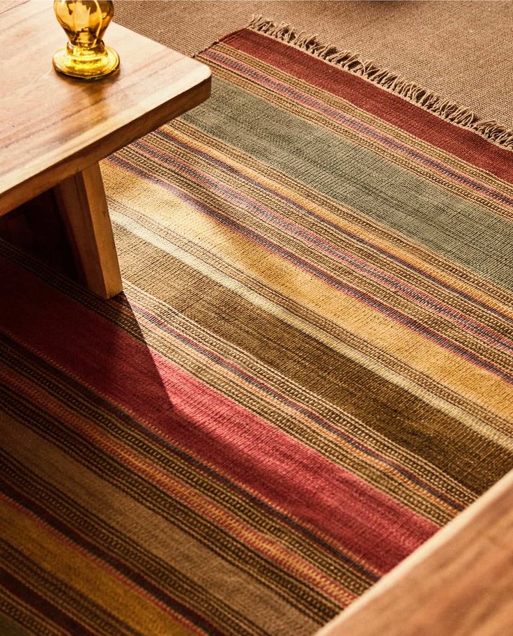 STRIPED KILIM RUG | Zara home, Striped kilim, Rugs