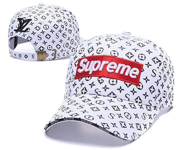 ルイヴィトンシュプリームコラボ帽子 個性 supreme キャップ 四季適用