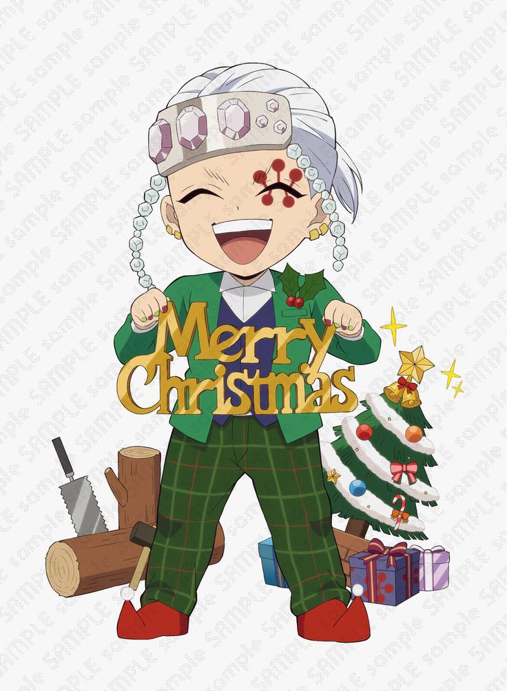 アニメ「鬼滅の刃」宇髄天元 クリスマス2022 みにきゃら描き下ろしイラスト
