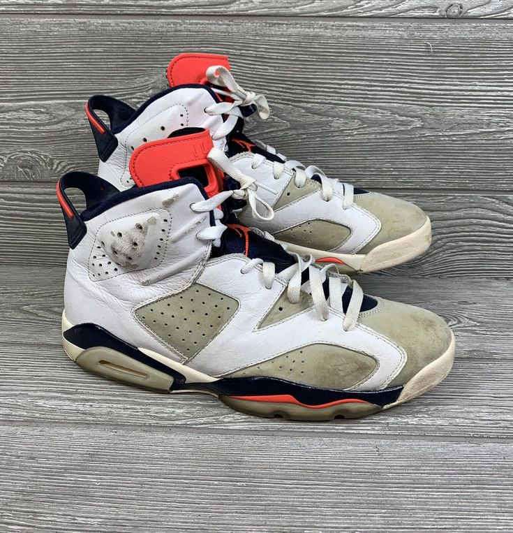 Nike Air Jordan 6 VI Retro Tinker Hatfield White 384664-104 Mens