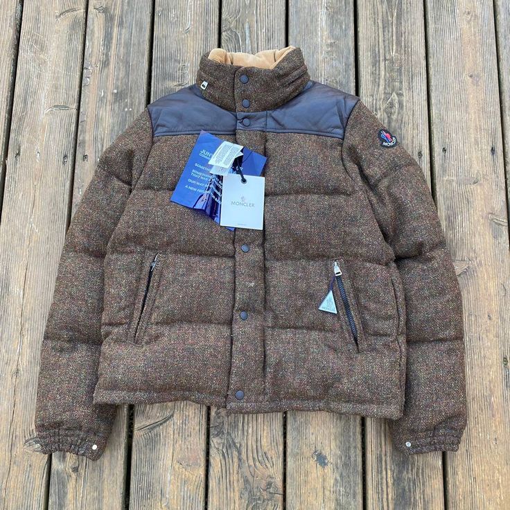 Junya Watanabe x Moncler AD2008 tweed Everest down jacket