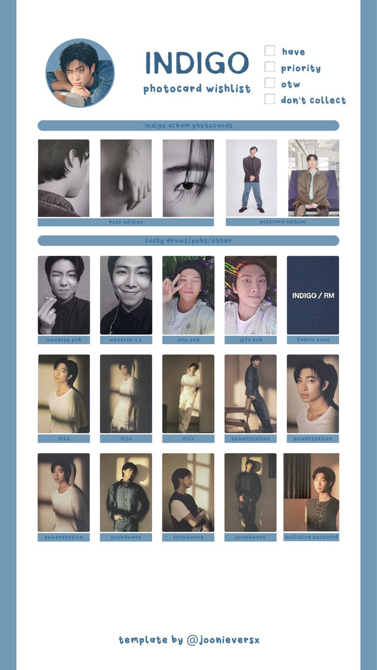 BTS ナムジュン Indigo トレカ BTS ナムジュン Indigo トレカ bts rm