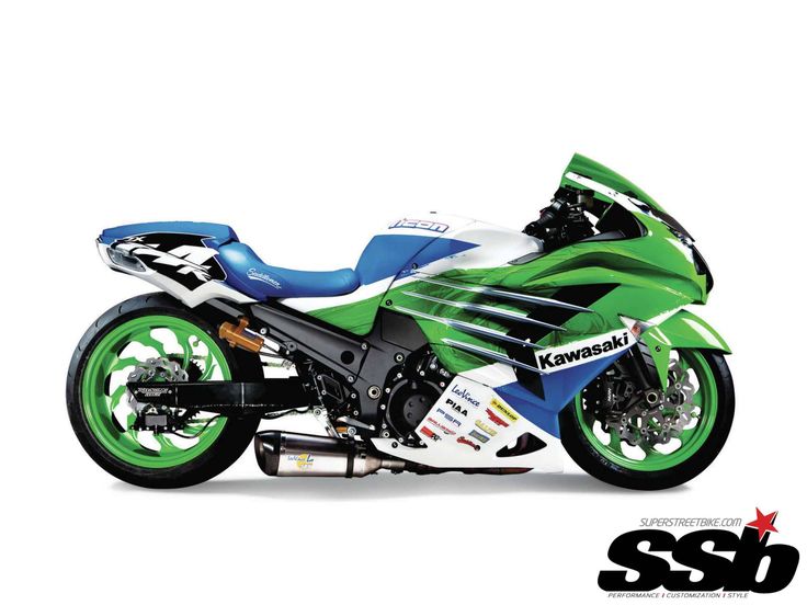 2012 ZX14 with cool retro paint job