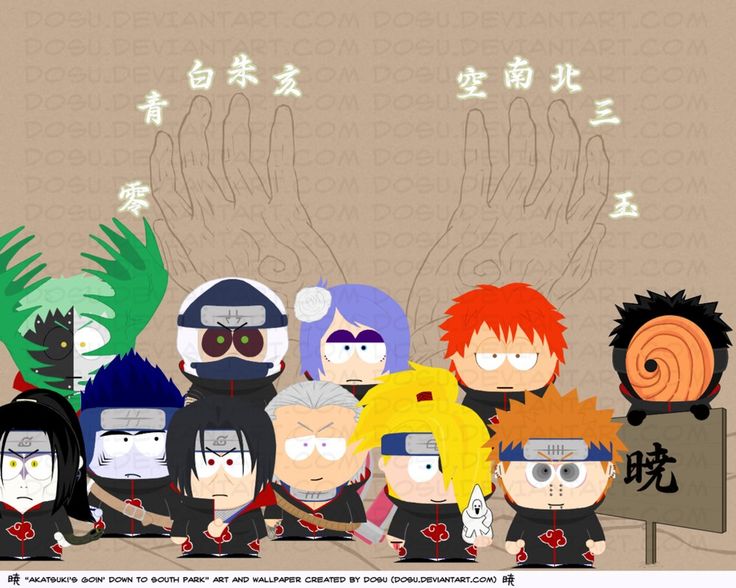 Akatsuki South Park Wallpaper by Dosu