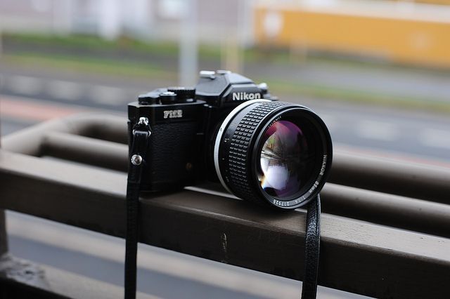 Elegant Nikon FM2 Black with NIKKOR 85mm Lens