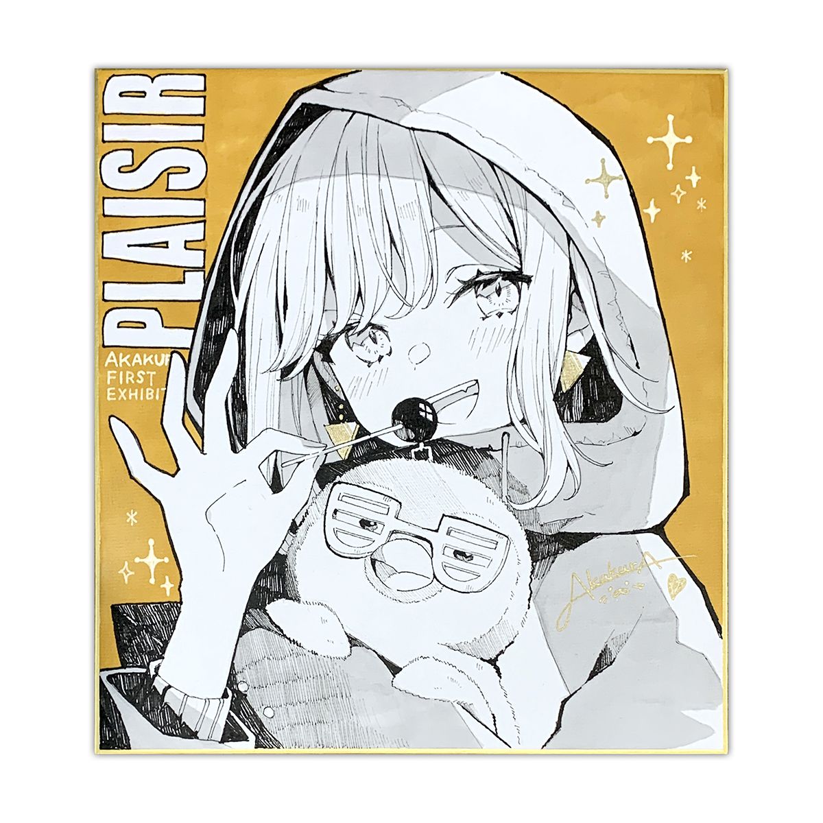 け*ろ様 一点物 オリジナル 色紙 手描きイラスト アナログ 女の子 原画