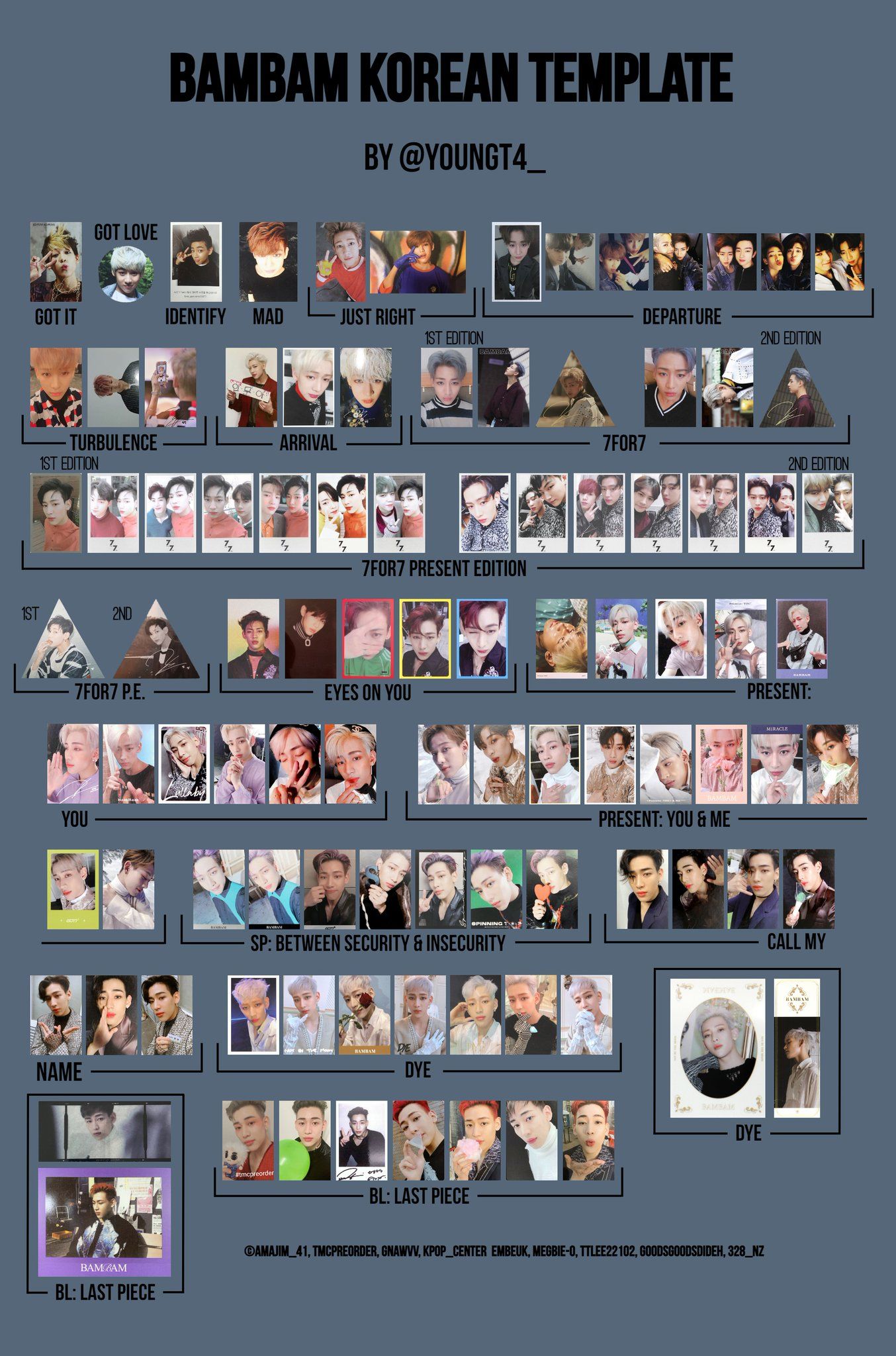 BamBam Photocard list