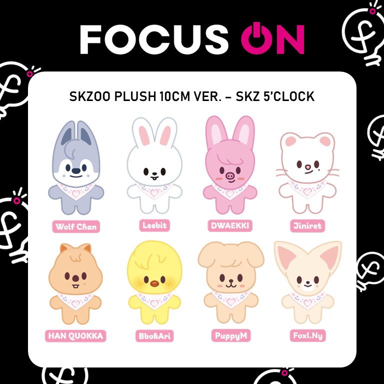 IN STOCK] Stray Kids 5th Fanmeeting SKZ 5'CLOCK SKZOO Plush 10cm