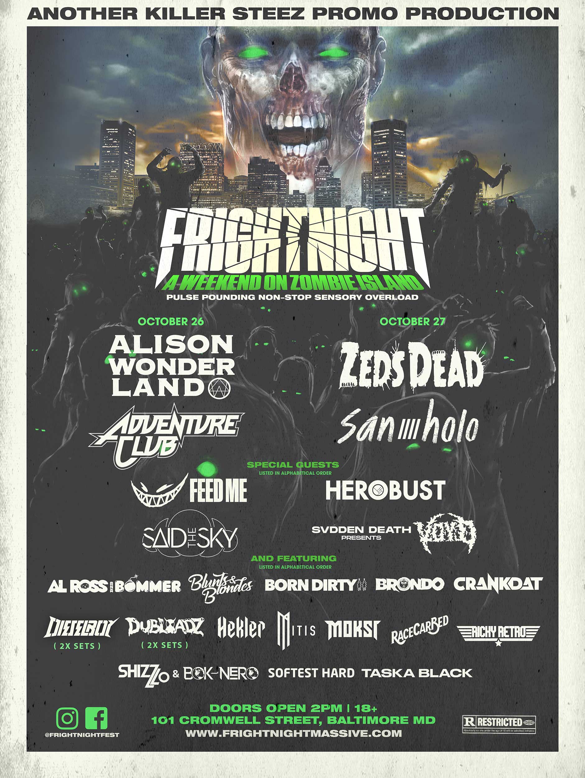 Fright Night 2019 Lineup : r/EDM
