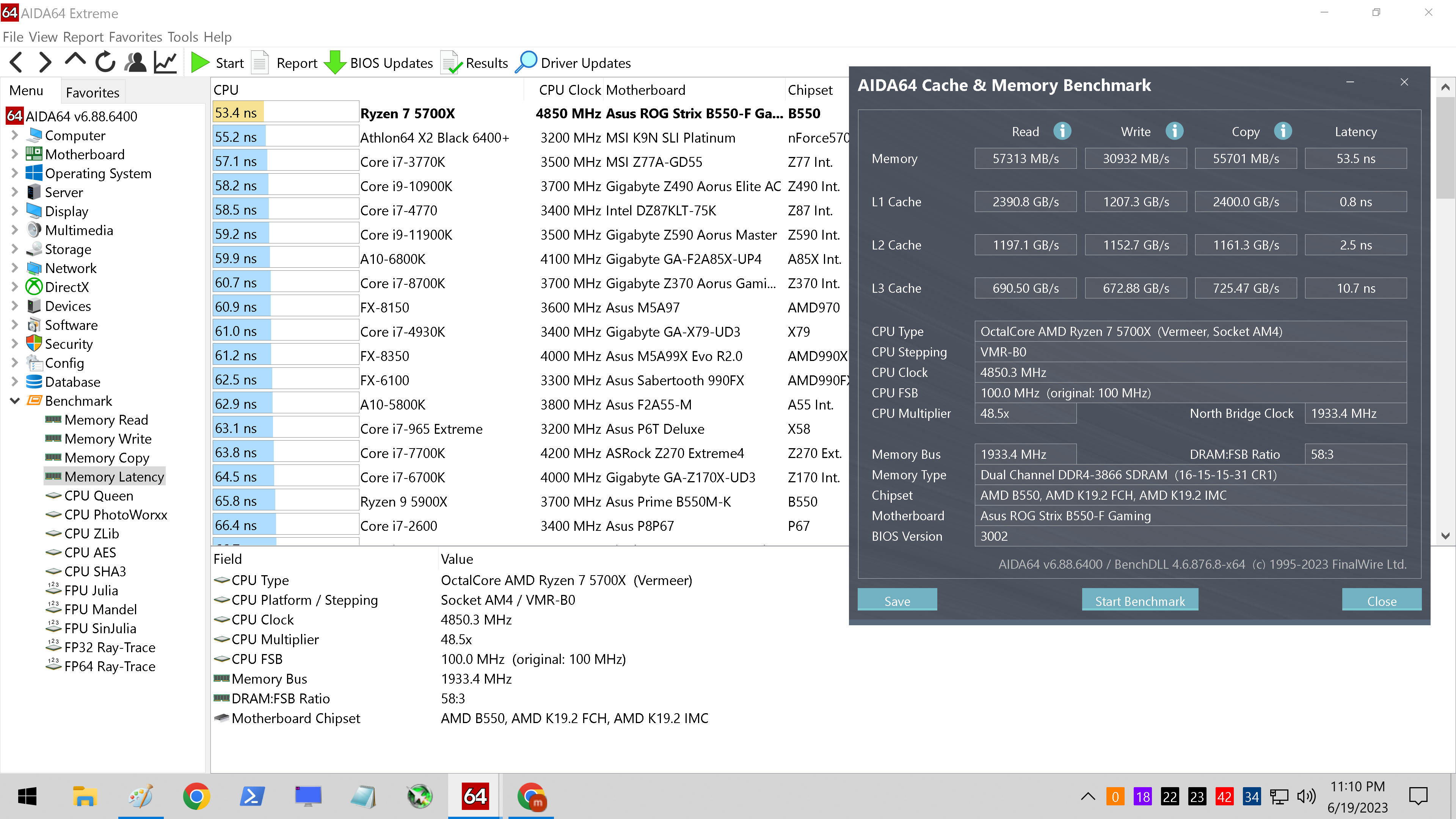 5700x Geekbench 6 and Aida64 results : r/overclocking