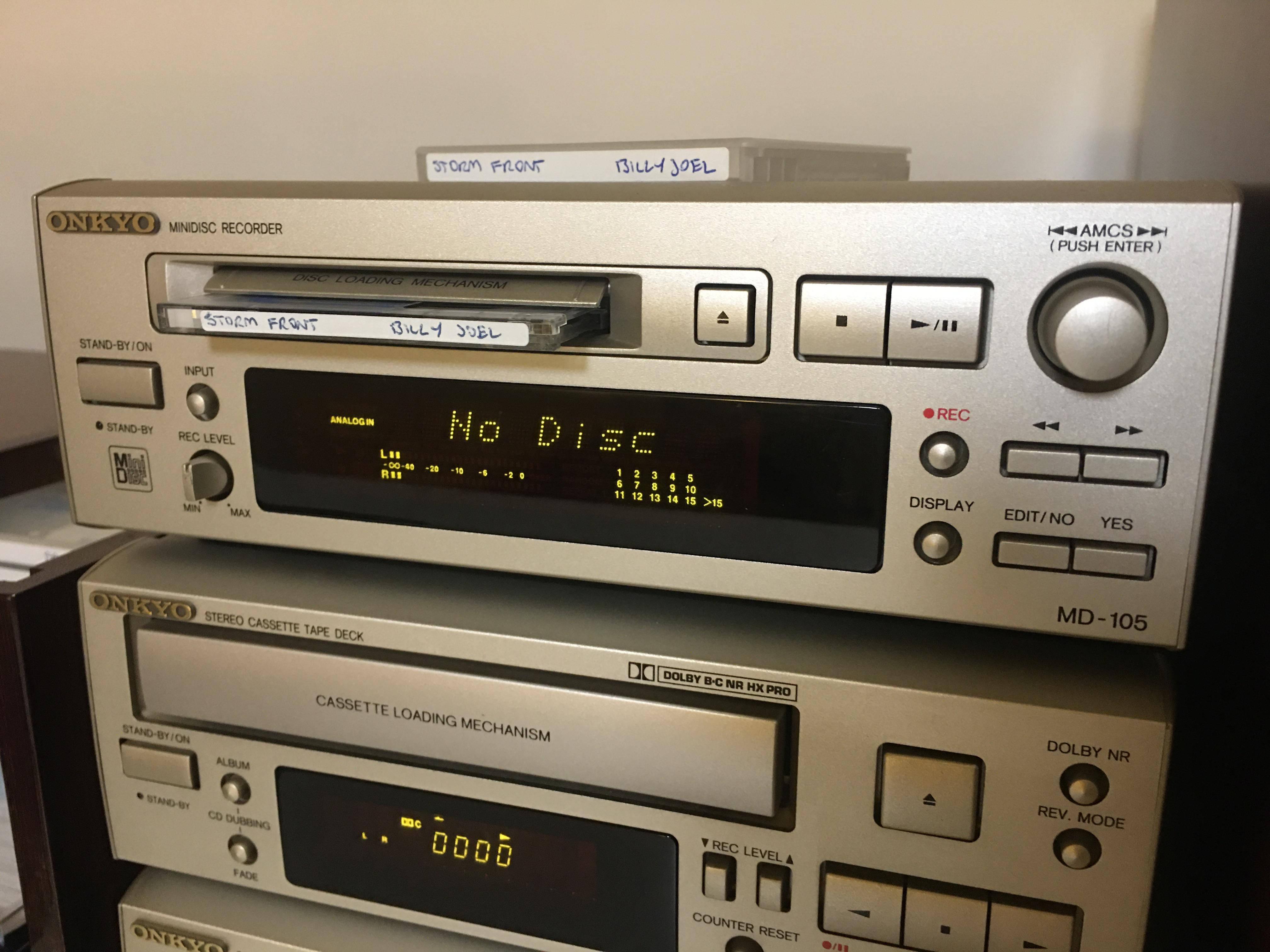 1999: Onkyo INTEC205 feat. MD-105 : r/minidisc