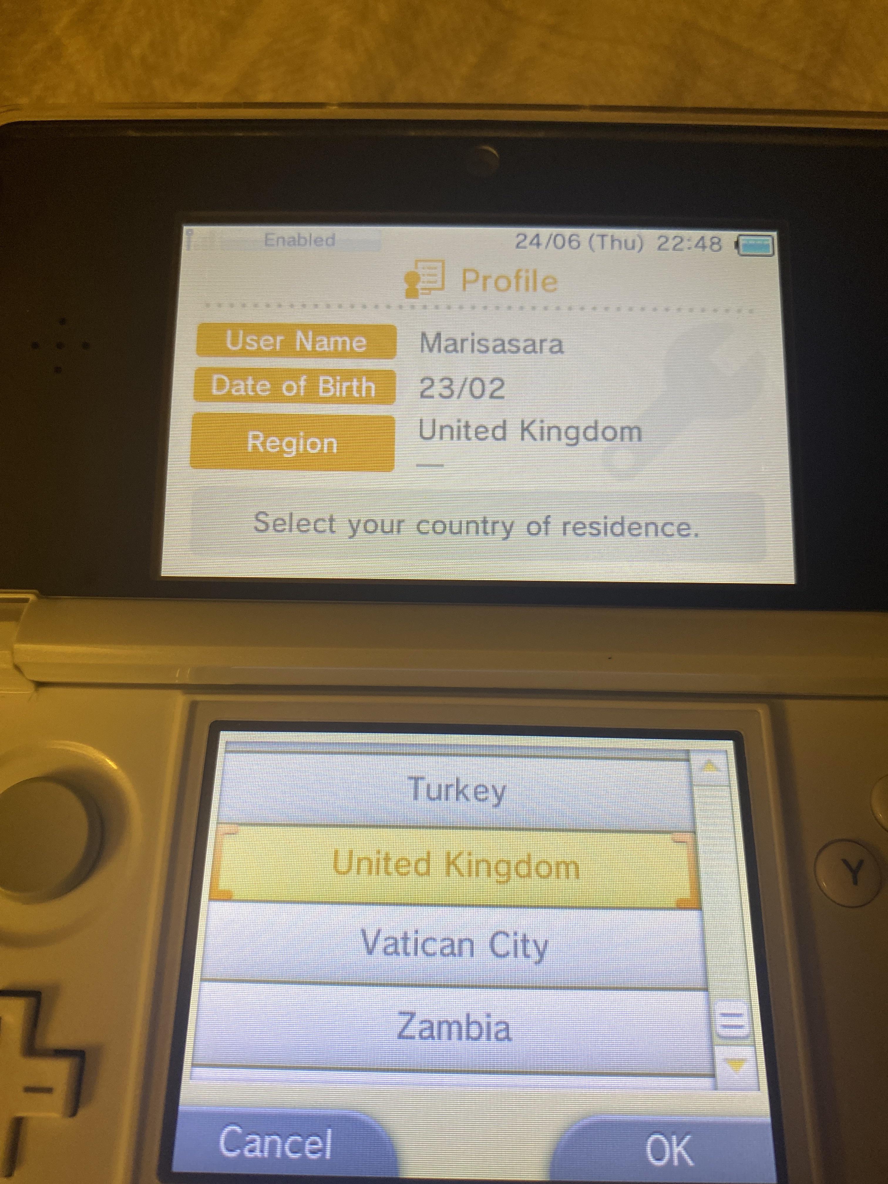 Help changing regions from UK to USA/ North America. Looked at a