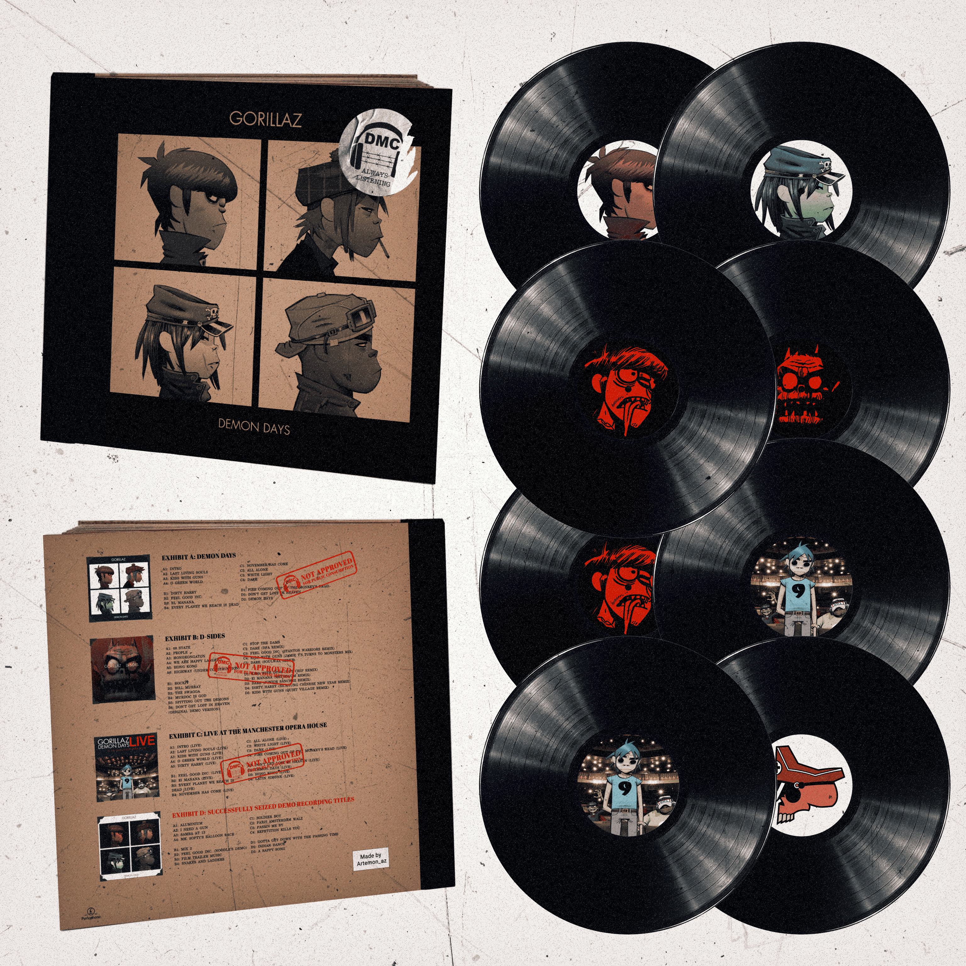 DEMON DAYS 20周年記念ボックスセット（コンセプト） : r/gorillaz