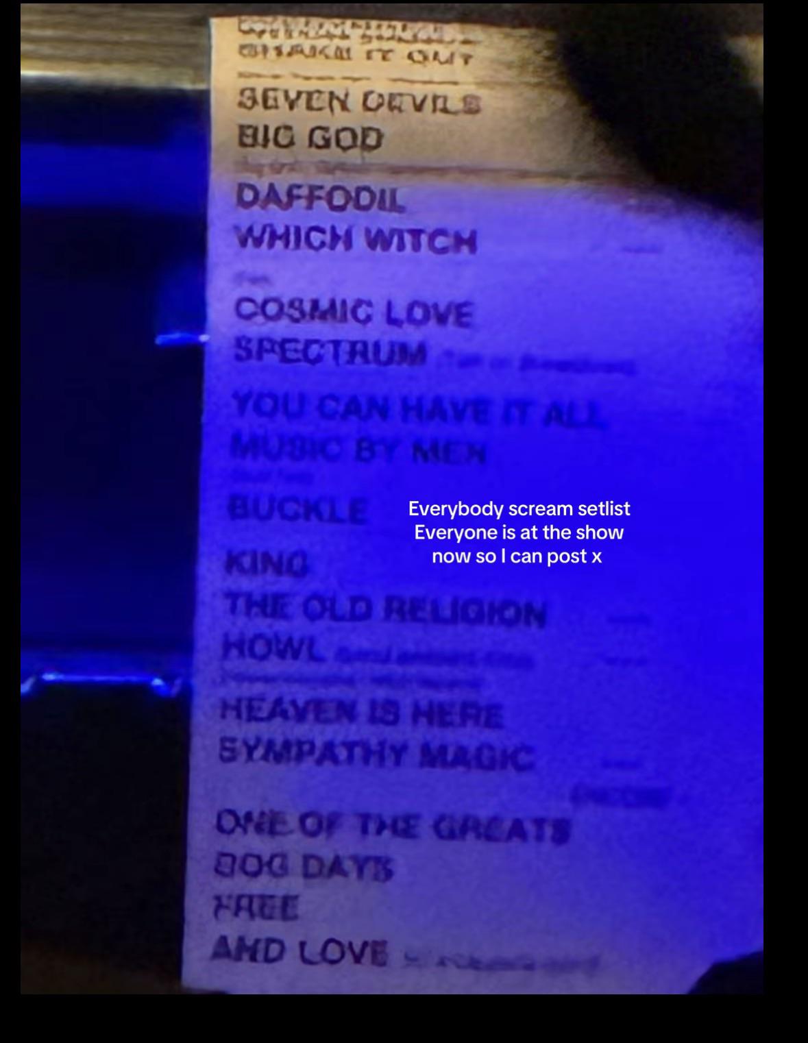 ツアーのほぼ完全なセットリスト！ : r/FlorenceAndTheMachine