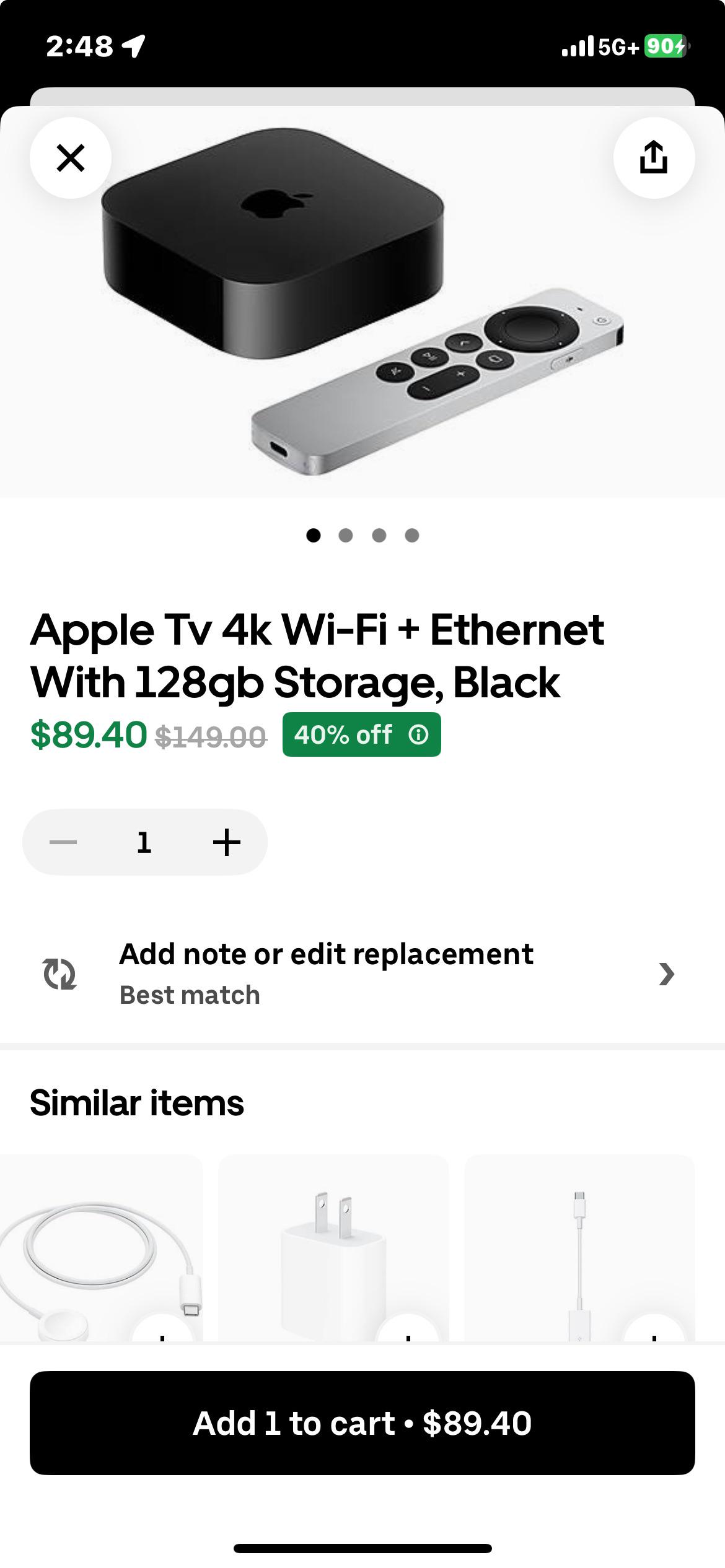 $65 Apple TV 4K 128 + Ethernet : r/appletv