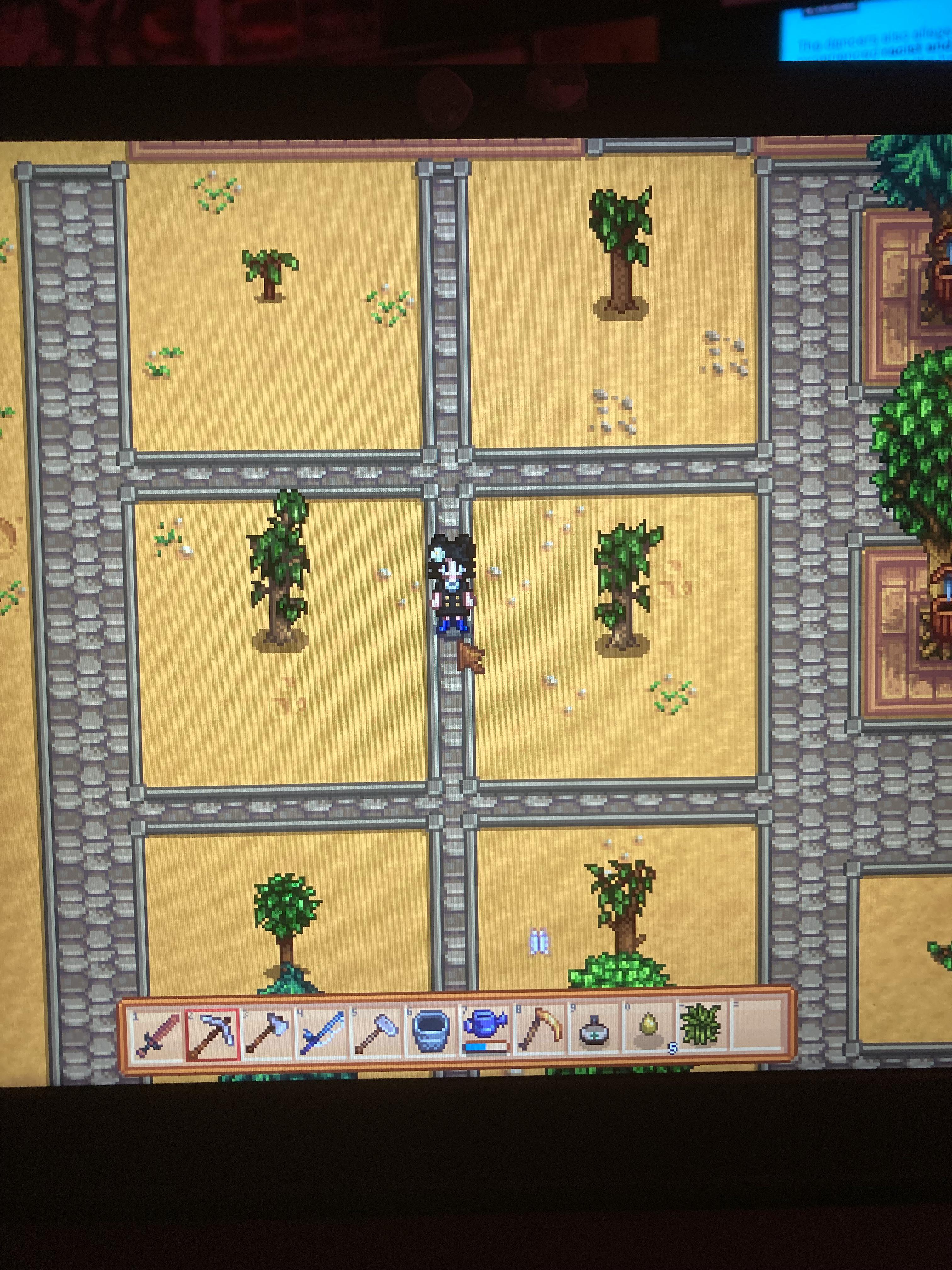 オレンジの木が育ちませんでした」ってメッセージが、8マス以上空い