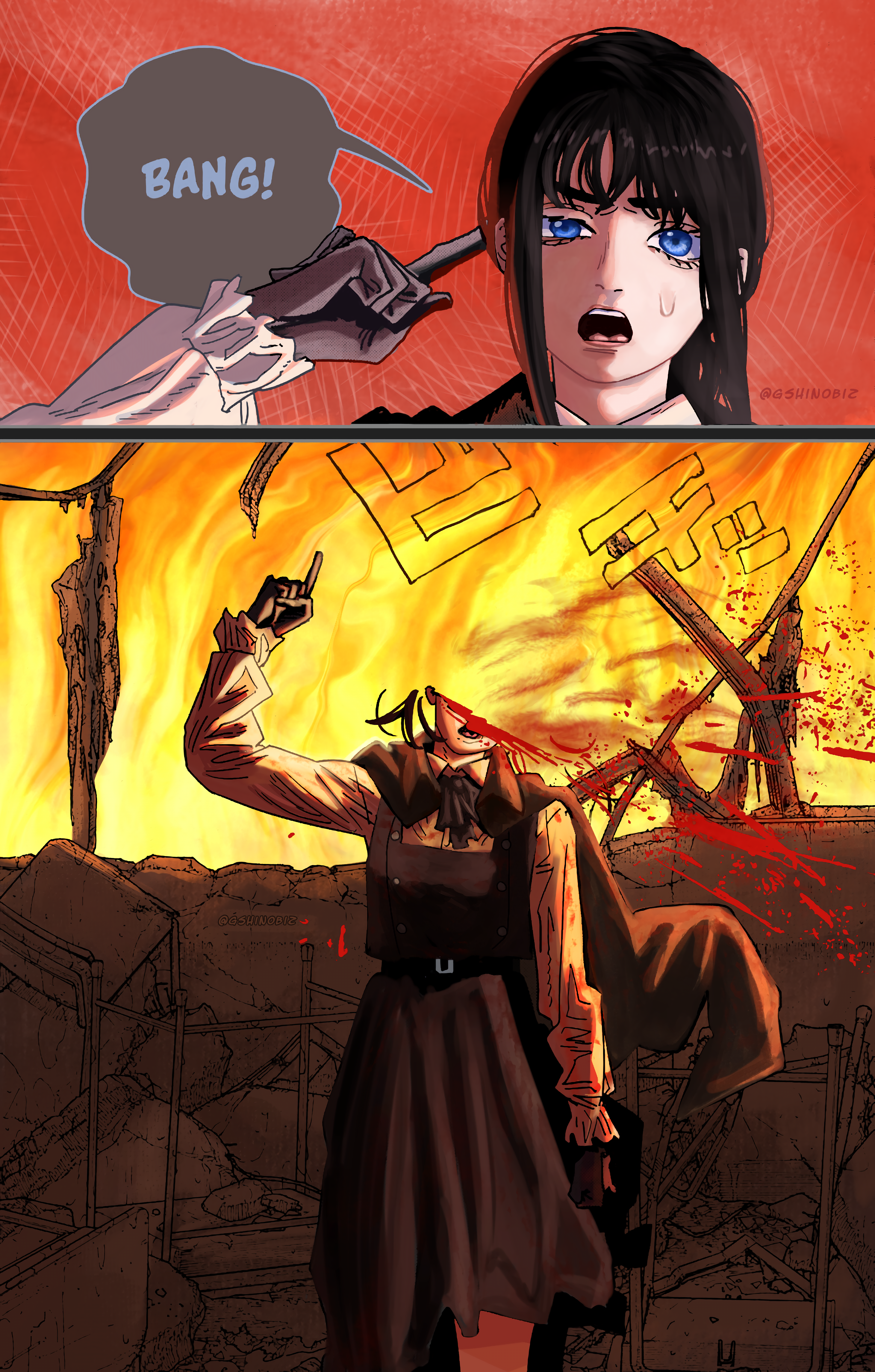 Colored Page from chapter 218 : r/Chainsawfolk