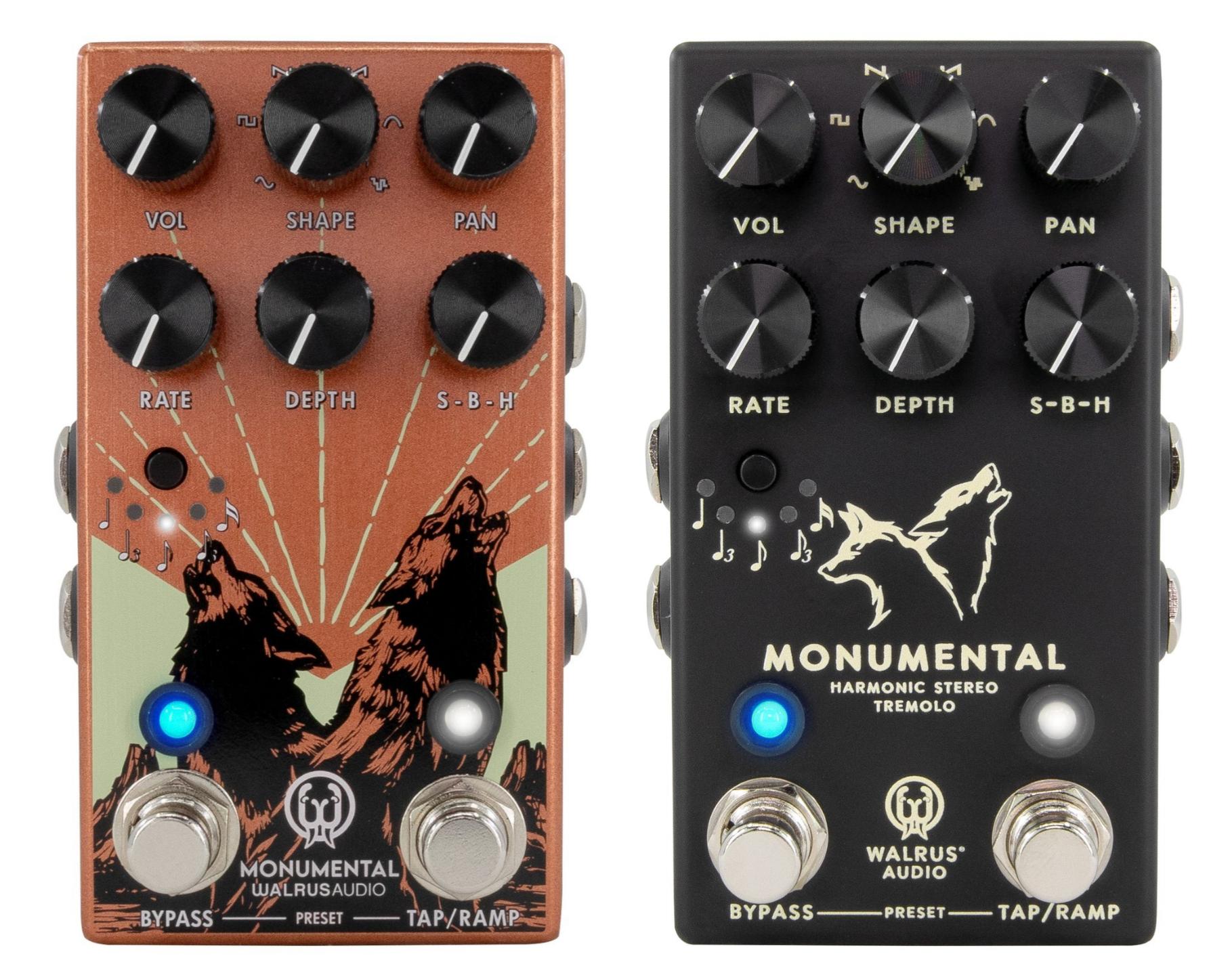 New stereo harmonic tremolo pedal from Walrus! : r/guitarpedals