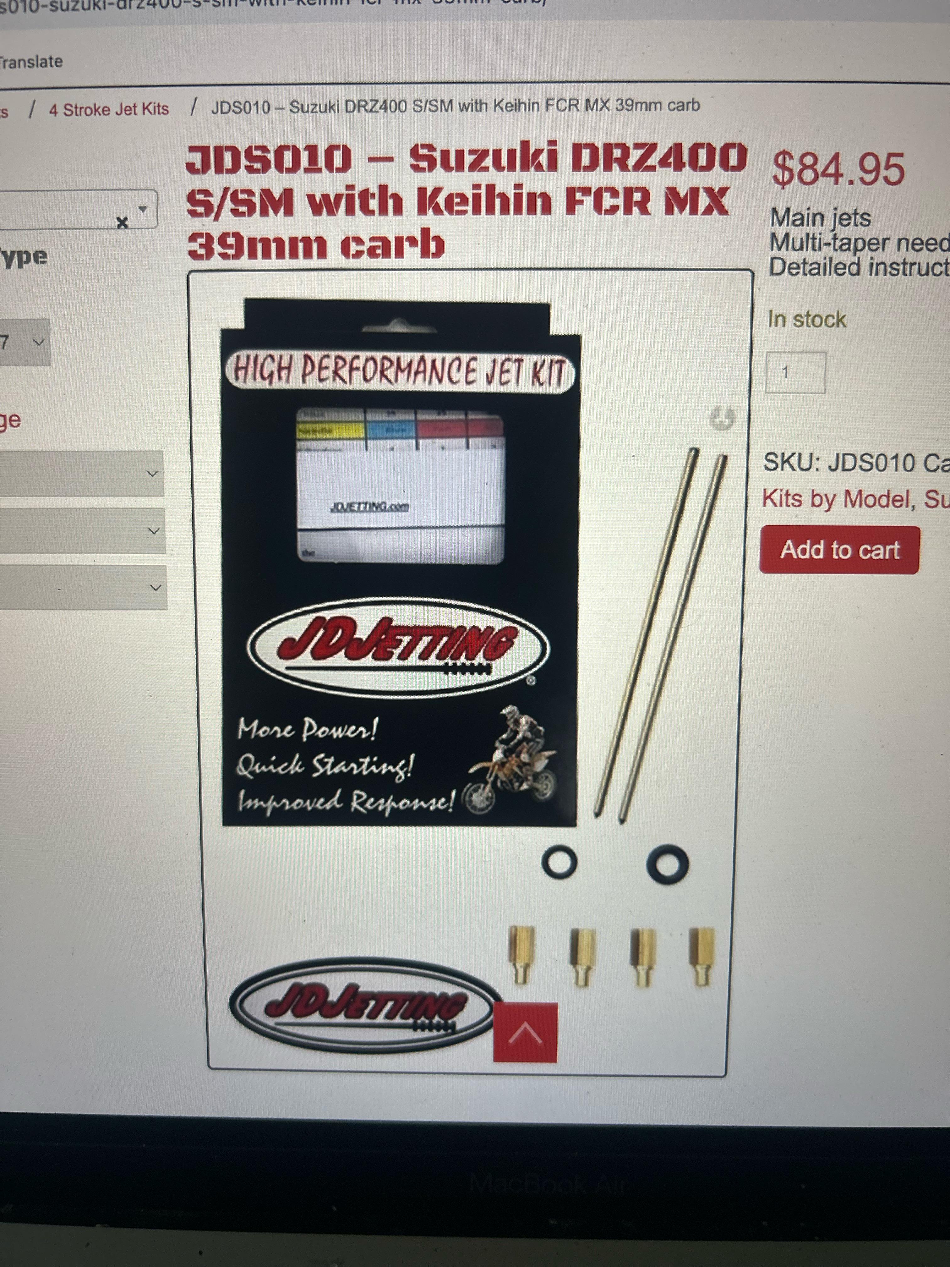 Can some please post the directions included in this JD Jet kit