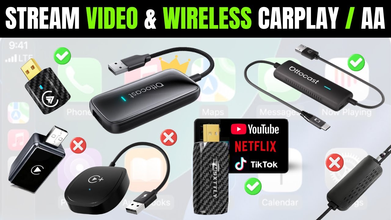 🍿Netflix & YouTube in Car! 📺 Best Wireless CarPlay & Android