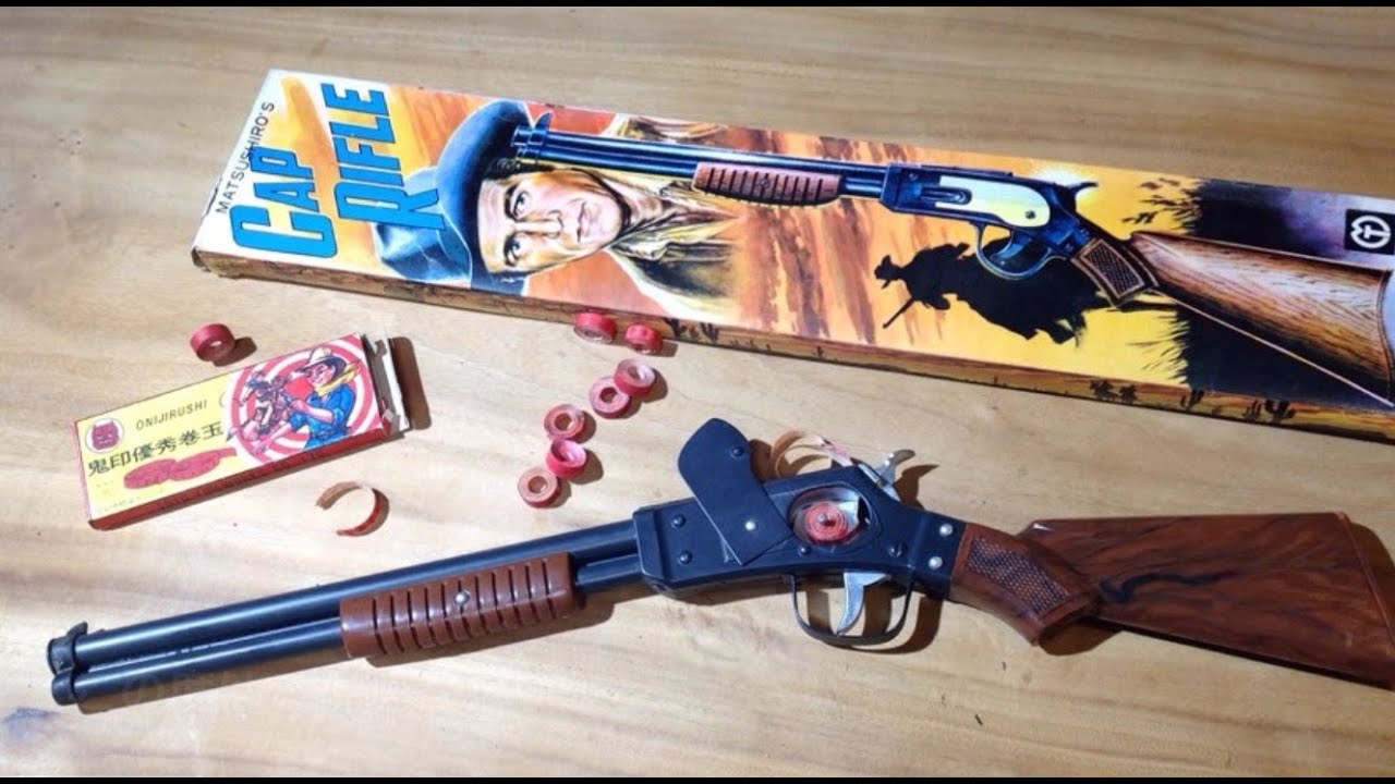 あのマツシロの昭和レトロなキャップライフルで遊んでみた！】（字幕