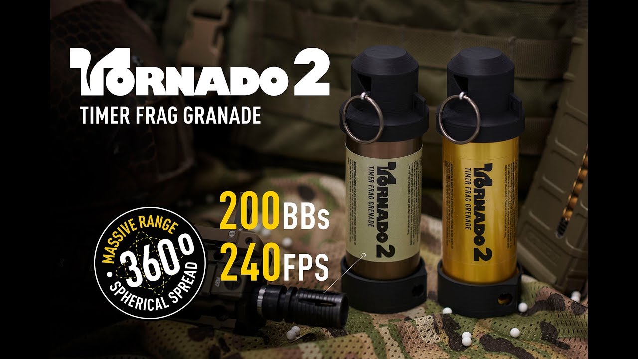 Tornado 2 Timer Frag Grenade by Airsoft Innovations - YouTube