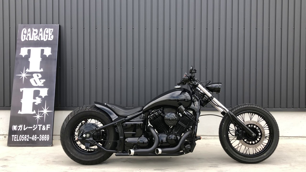 ガレージT&F ドラッグスター400 ターンアウトマフラー音 - YouTube