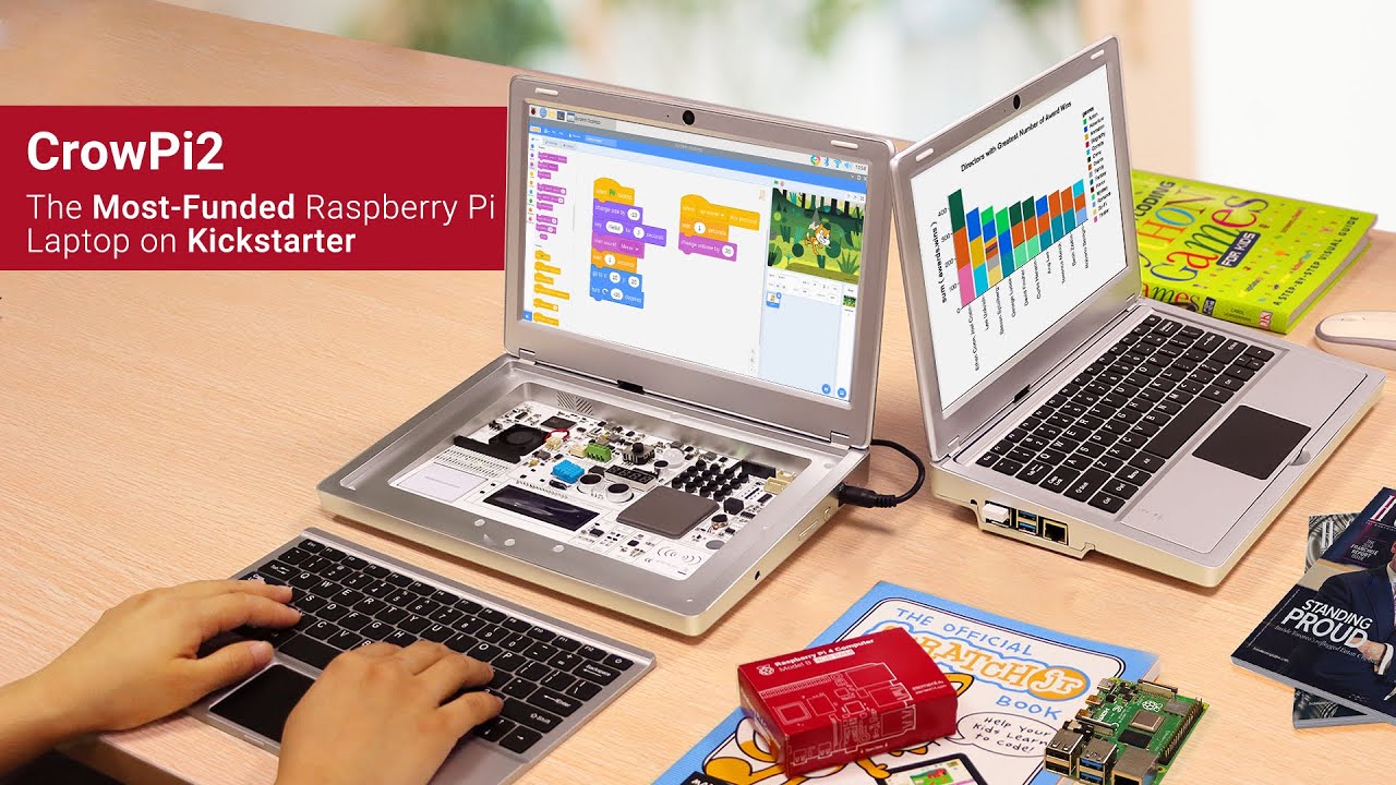 CrowPi2 - All in One Raspberry Pi Laptop & STEM Learning Platform