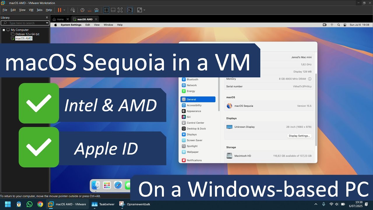 macOS Sequoia in a VM on a Windows PC - AMD & Intel - YouTube