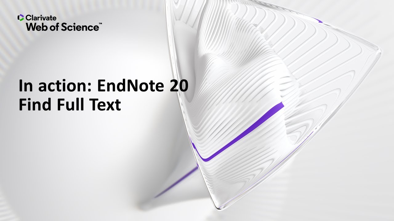 In action: EndNote 20 (Windows) Find Full Text - YouTube