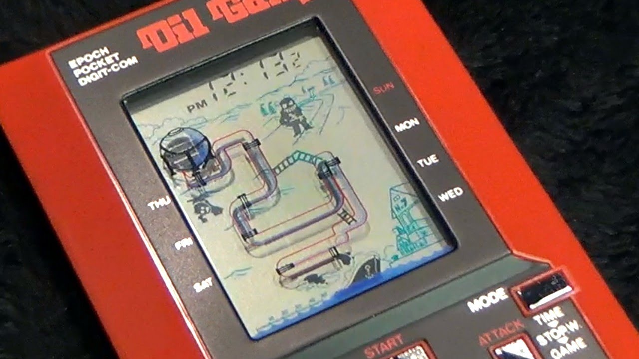 レトロ 電子ゲーム】エポック デジコム オイルギャング 石油 泥棒 爆弾