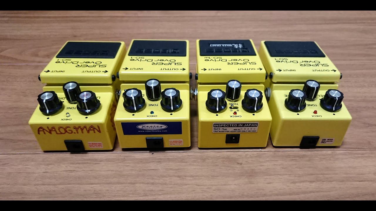 BOSS SD-1 1985 MIJ , SD-1W Waza Craft , Keeley 5star GE mod