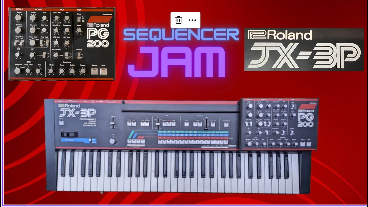 Having Fun with the Roland JX-3P and his PG-200 Programmer - YouTube