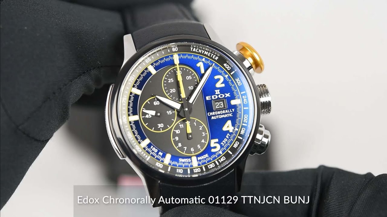 Edox Chronorally Automatic 01129 TTNJCN BUNJ - YouTube