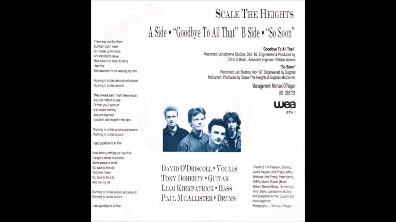 洋楽 Scale The Heights - Goodbye To All That Scale the Heights