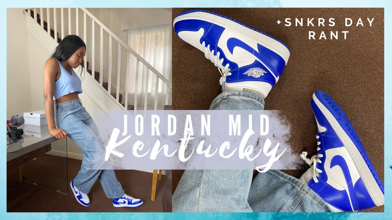 Air Jordan 1 Mid Kentucky Blue | Review + How I Style - YouTube